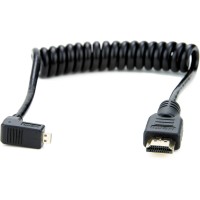 Atomos Right-Angle Micro to Full HDMI Coiled Cable 30 cm Atomos Right-Angle Micro to Full HDMI Coiled Cable 30 cm